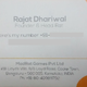 Business card of Rajat Dhariwal, ‘Founder and Head Rat’ of MadRat Games